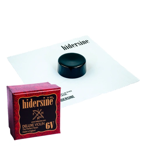 Hidersine 6V Deluxe Violin Rosin - Premium Dark, Large 30g, GPR #6, Artisanal Hand-Mixed, Suitable for Advanced Players