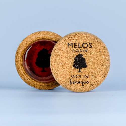 Melos Rosin for Baroque Violin and Treble Viol - Handcrafted, Ideal for Gut Strings, Warm Sound Quality, No Dust