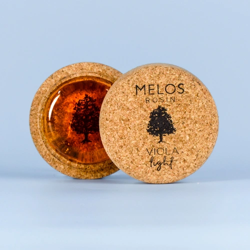 Melos Light Rosin for Viola - Handmade, Soft Grip, Warm Sound, High/Medium Frequency, Ideal for Spring/Summer, Natural Ingredients
