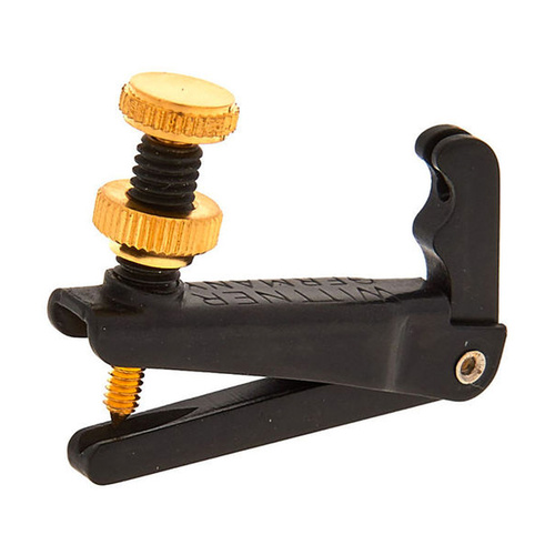 Violin String Adjuster - Black with Gold Screws 1/2 Made in Germany by Wittner