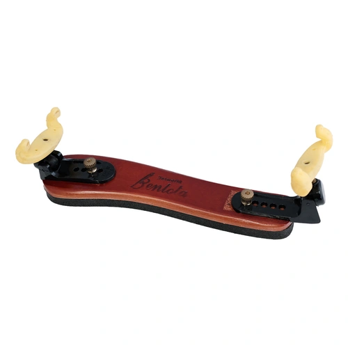Bentota Wooden Shoulder Rest for Violin 1/2-1/4 with Textured Rubber Sponge Strip and Replaceable Feet