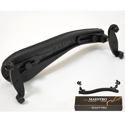 Maestro Violin Shoulder Rest for 1/4 to 1/10 Size - Korean Made, Adjustable Legs, Lightweight, Durable Design