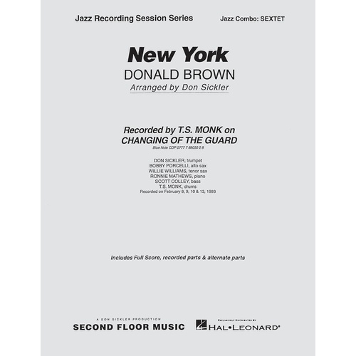 New York Jazz Combo Score/Parts