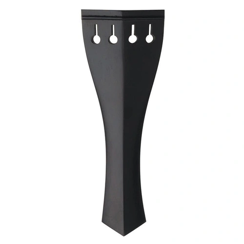Ebony Violin Tailpiece with Black Fret - Tulip Shape