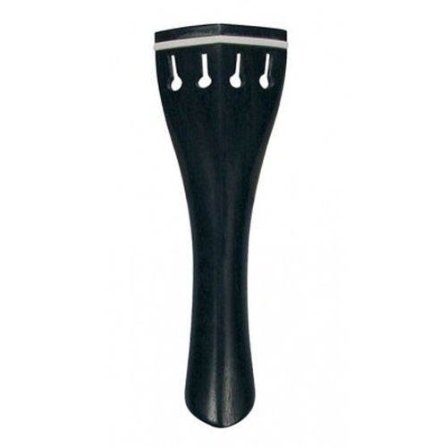 Ebony Violin Tailpiece with White Fret - Tulip Shape