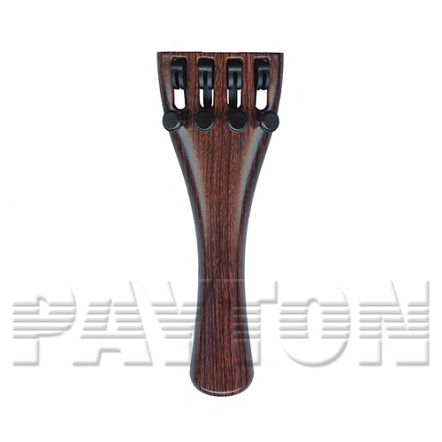 Wittner Ultralight 4/4 Violin Tailpiece with Rosewood Finish, 4 String Adjusters, Black Screws, Nylon Tailgut