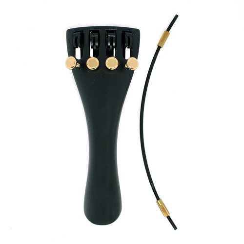 Wittner Adjustable Gold Violin Tailpiece 4/4 with Fine-Tuners - Made in Germany