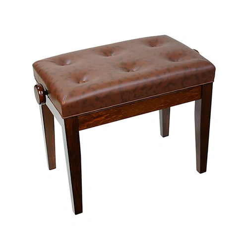 Linley Adjustable Piano Bench with Buttoned Seat - Walnut Finish