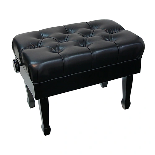 Linley Adjustable Concert Piano Bench with Leatherette Seat - Black