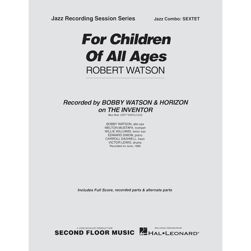 For Children Of All Ages Jazz Combo Score/Parts