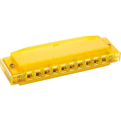 Hohner Kids Clearly Colourful Translucent Yellow Diatonic Harmonica