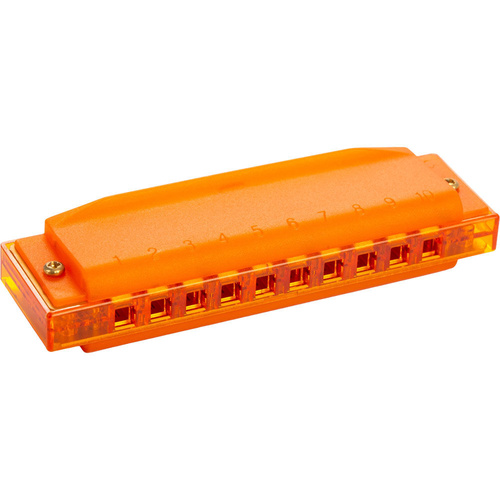 Hohner Kids Clearly Colourful Translucent Diatonic Harmonica in Orange