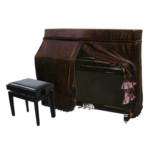 Brown Full Fitted Cover for Upright Piano UP1 - 145cm Width, 24cm Depth, 109cm Height, 48cm Top to Keys