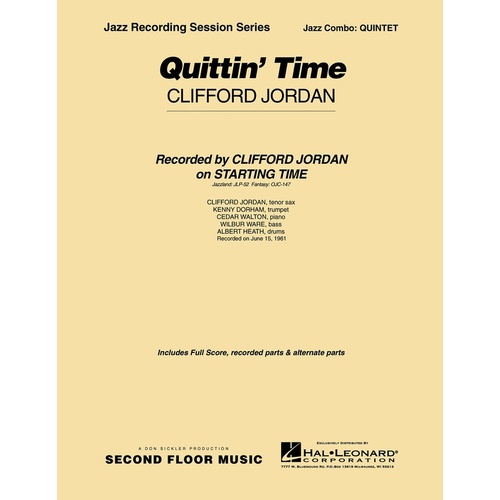 Quittin Time Jazz Combo Score/Parts