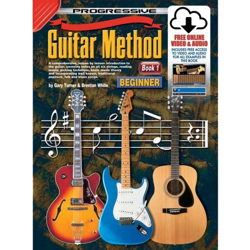 Progressive Guitar Method for Beginners Book 1 with Online Media