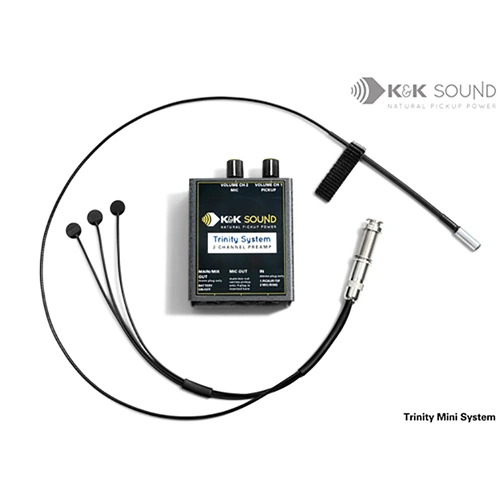 K&K Trinity System - Pure Mini/Preamp/Mic Dual-Source Pickup System for Guitars