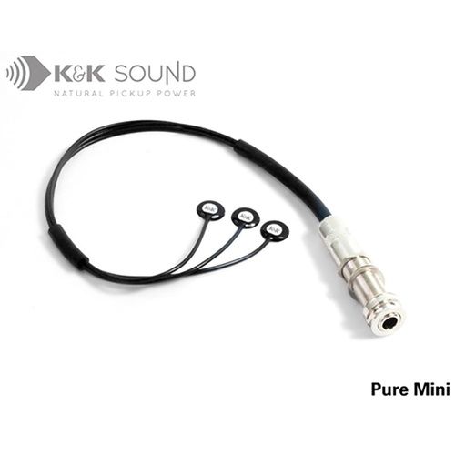 K&K Pure Mini 3-Head Passive Transducer Pickup for Steel String Acoustic Guitars