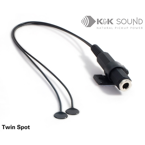 K&K Pickup-Bug External Double Twin Spot Piezo Transducer for Amplifying Various Instruments