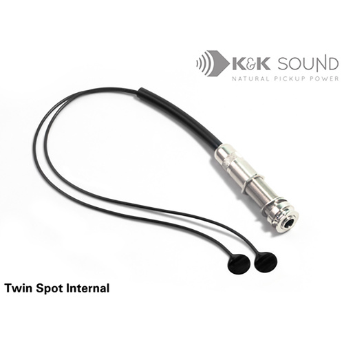 K&K Pickup-Bug Internal Double Twin Spot Piezo Transducer for Guitars and Instruments