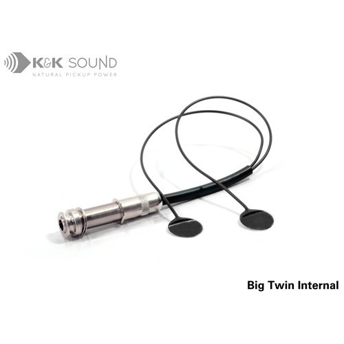 K&K Bug Pickup Big Twin - Internal Jack for Piano, Harp, Cello, Acoustic Guitars