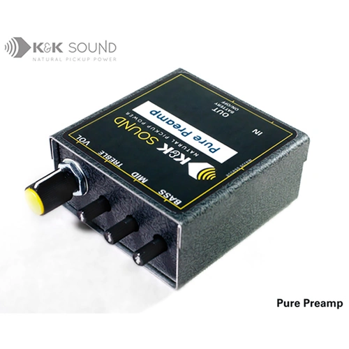 K&K Pure Preamp with 3 Band EQ and Belt Clip