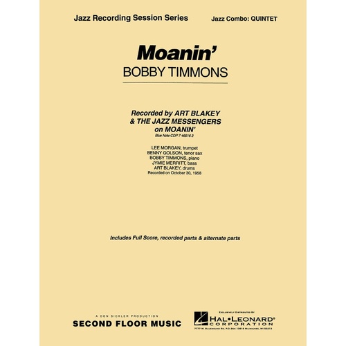 Moanin 2nd Flute (Music Score/Parts)