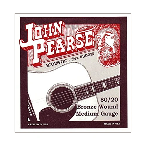 John Pearse 300M 80/20 Bronze Acoustic Guitar Strings 13-56