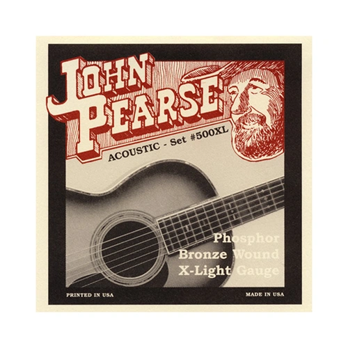 John Pearse 500XL Phosphor Bronze Acoustic Guitar Strings 10-47 Extra Light
