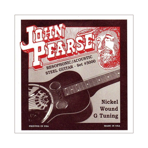 John Pearse 3000 Nickel Resophonic Acoustic Steel Guitar Strings 16-59