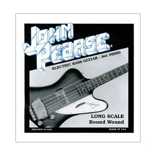 John Pearse 6000 Nickel-Plated Round Wound Electric Bass Guitar Strings 45-100