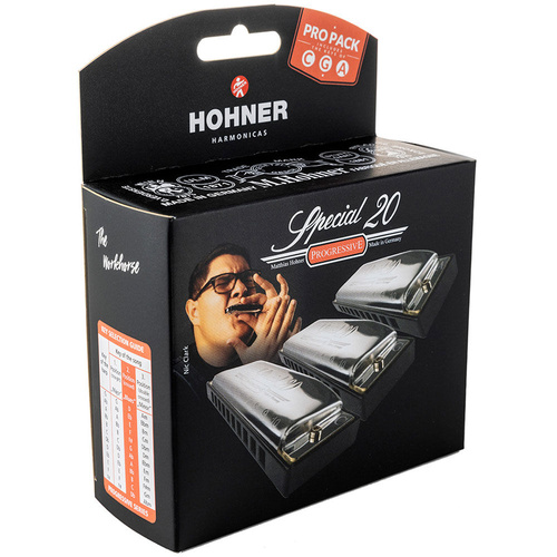 Hohner Special 20 Harmonica Pro Pack - 3 Keys (C, G, A) - Boxed Set