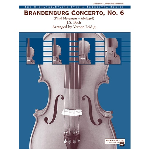 Brandenburg Concerto No 6 3rd Movement String Orchestra Grade 4 Sheet Music