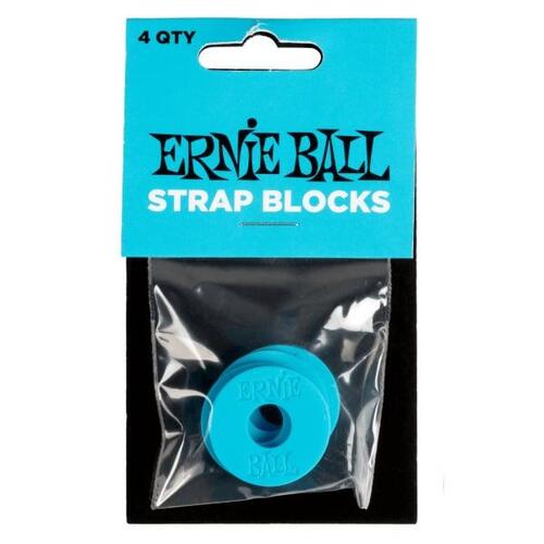 Ernie Ball Strap Blocks 4pk - Blue