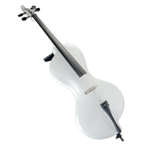 PHOS Electric Cello with Shadow Active Preamp in Gig Bag - White