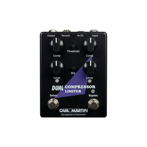 Carl Martin Dual Compressor Limiter Analog Guitar Pedal with True Bypass and Dual Compression Setups