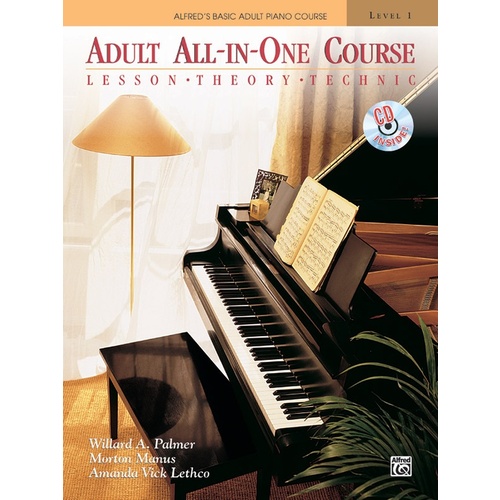 Alfred's Basic Piano Library (ABPL) Adult All-In-One Course Book 1 Book/CD