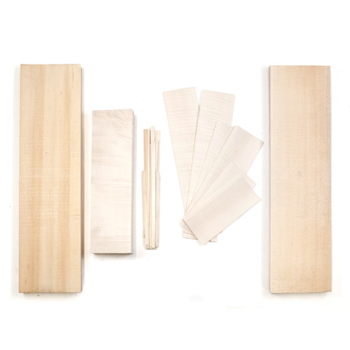 Gliga A Cello Set: Back, Rib, Top, Neck, Lining - Carpathian Spruce & European Maple Components