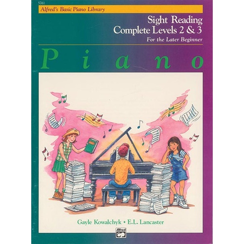 Alfred's Basic Piano Library (ABPL) Sight Reading Book Complete Level 2 & 3