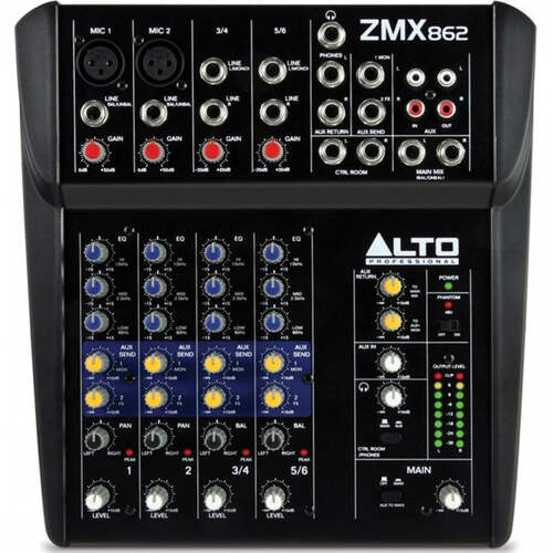 Alto Professional ZMX862 Compact Mixer 6-Ch