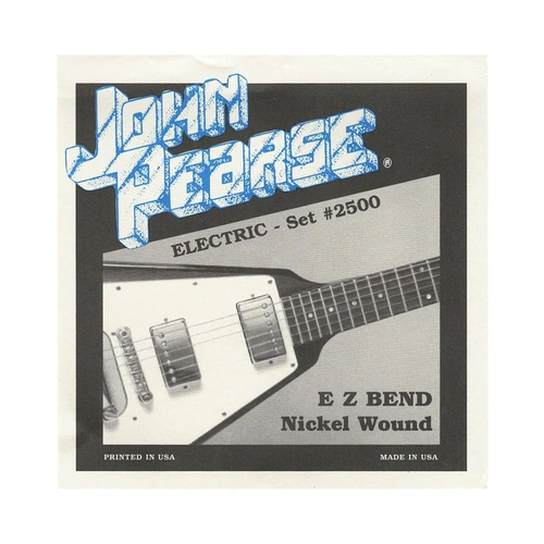 John Pearse 2500 Nickel Electric Guitar Strings, Gauges 10-46, Easy Bend, Bright and Long-Lasting, Balanced Tension for Various Styles