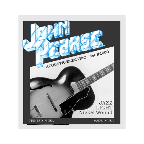 John Pearse 2600 Nickel Acoustic/Electric Jazz Guitar Strings 11-50 Gauge
