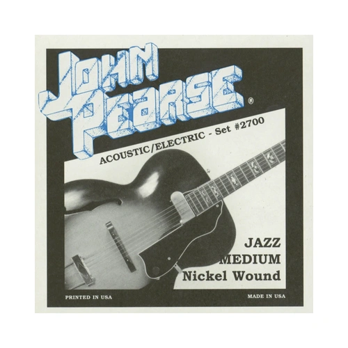 John Pearse 2700 Nickel Acoustic/Electric Jazz Guitar Strings 12-52