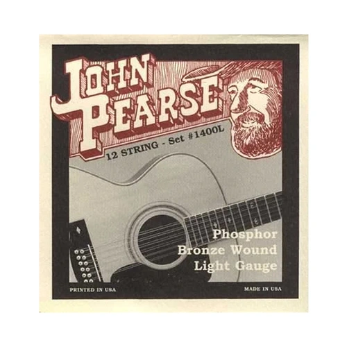 John Pearse 1400L Phosphor Bronze 12-String Acoustic Guitar Strings 10-47