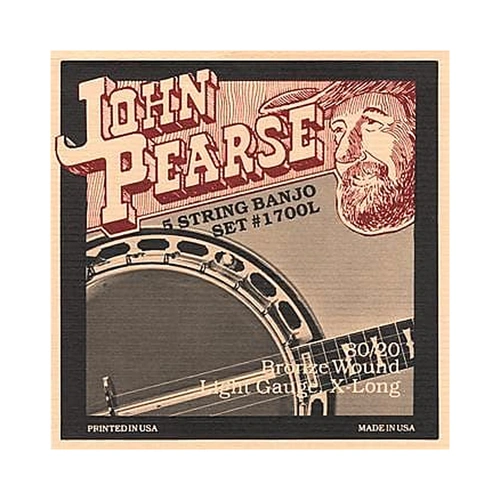 John Pearse 1700L 80/20 Bronze 5-String Banjo String Set 9-20