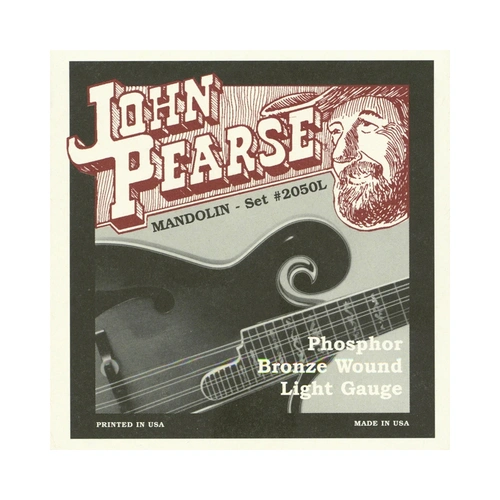 John Pearse 2050L Phosphor Bronze Mandolin Strings 10-36 Gauges .010-.038