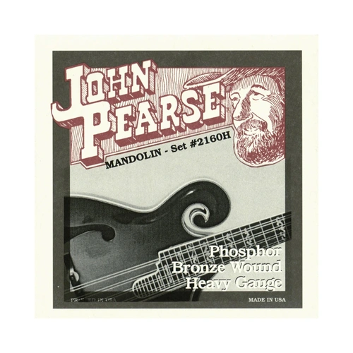 John Pearse 2160H Phosphor Bronze Mandolin Strings 12-40 Gauges .012-.040