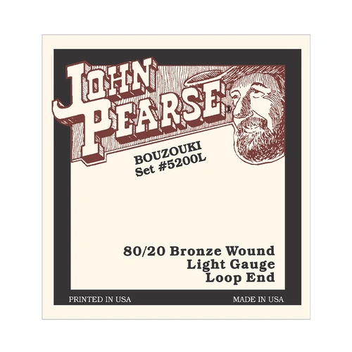 John Pearse 5200L Irish Bouzouki Strings 80/20 Bronze Loop Ends (11-40)