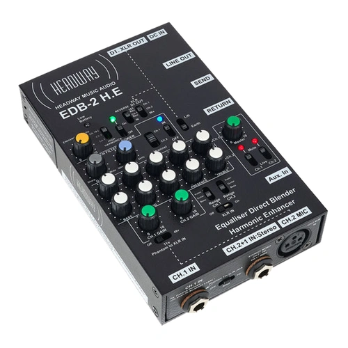 Headway EDB-2 H.E. Pro Acoustic Preamp - Dual-Channel, EQ, Notch Filter, Phantom Power, DI Box for Acoustic Instruments