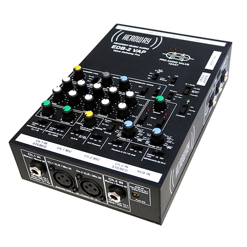 Headway Pro Acoustic Preamp EDB2-VAP with Dual Channel, Valve Circuit, Harmonic Enhancer, 5-Band EQ, Phantom Power, and USB Charger