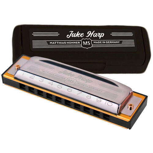 Hohner MS Series Juke Harp Harmonica Key of C with Stainless Steel Covers and Brass Reed Plates